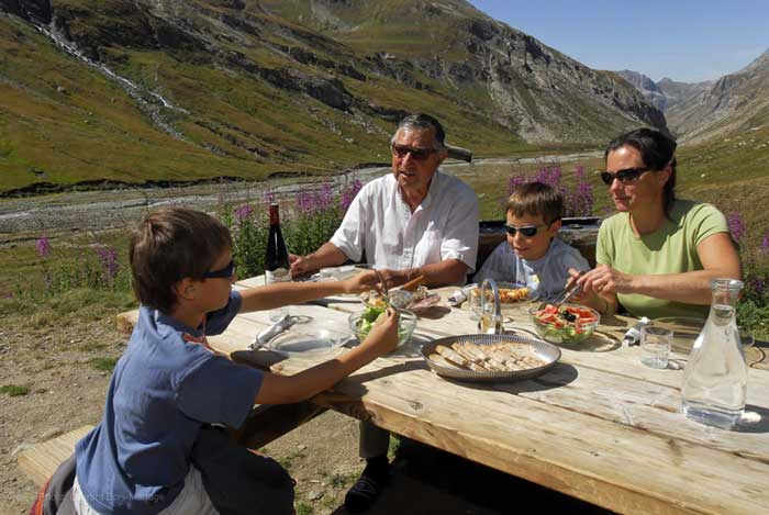 Repas en terrasse